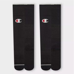 CHAMPION Kids Sport Performance Soccer Socks 2 pack - Black Medium - NEW